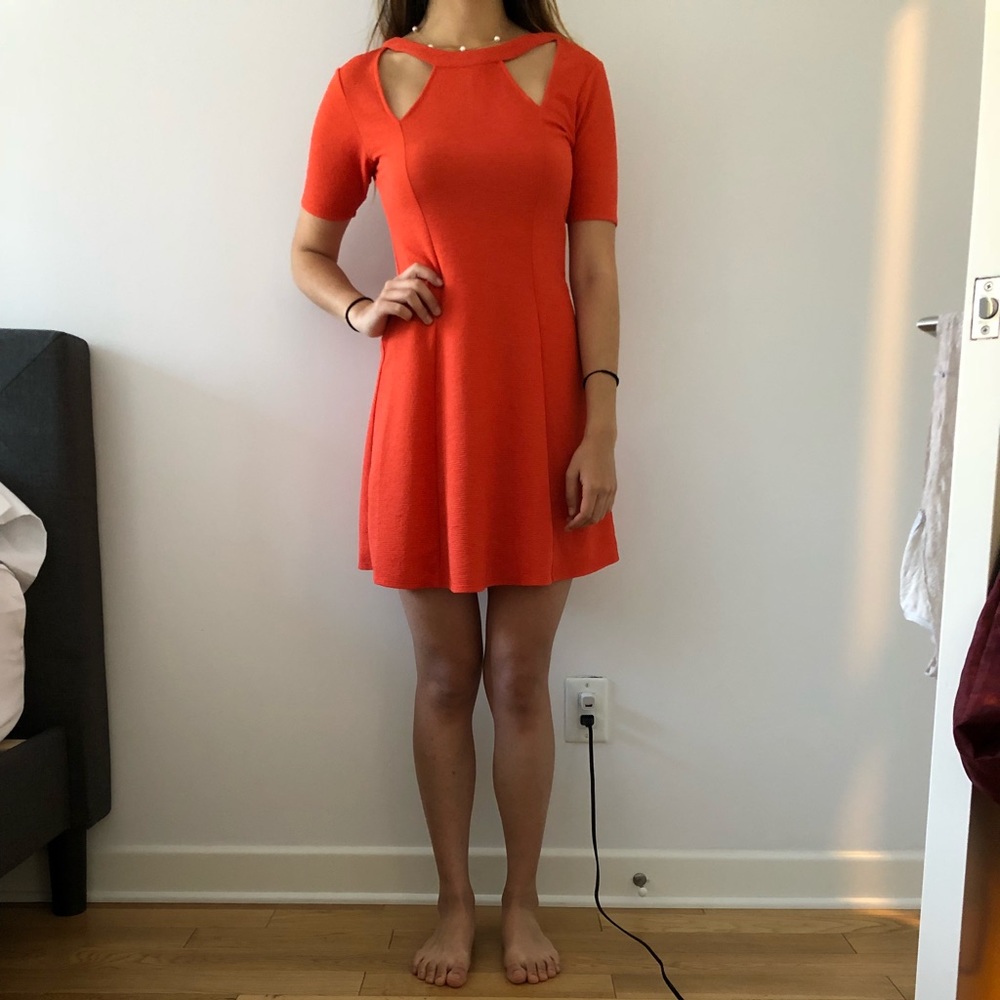 Silence + Noise red cutout dress